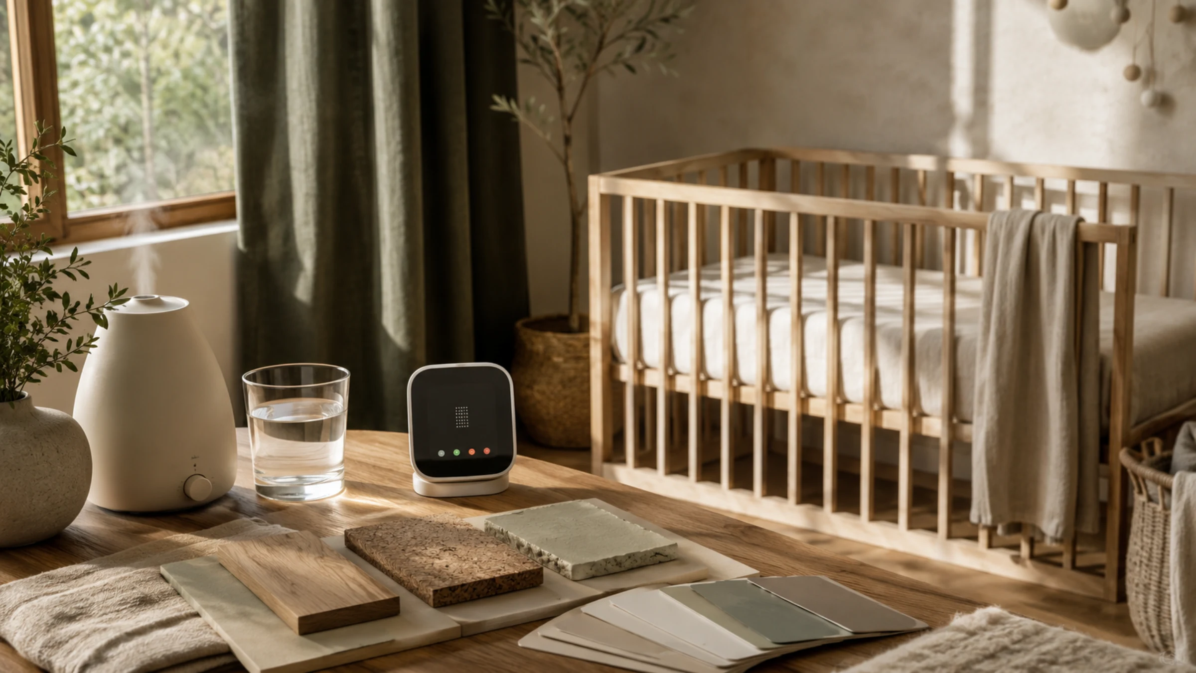 Calm nursery interior