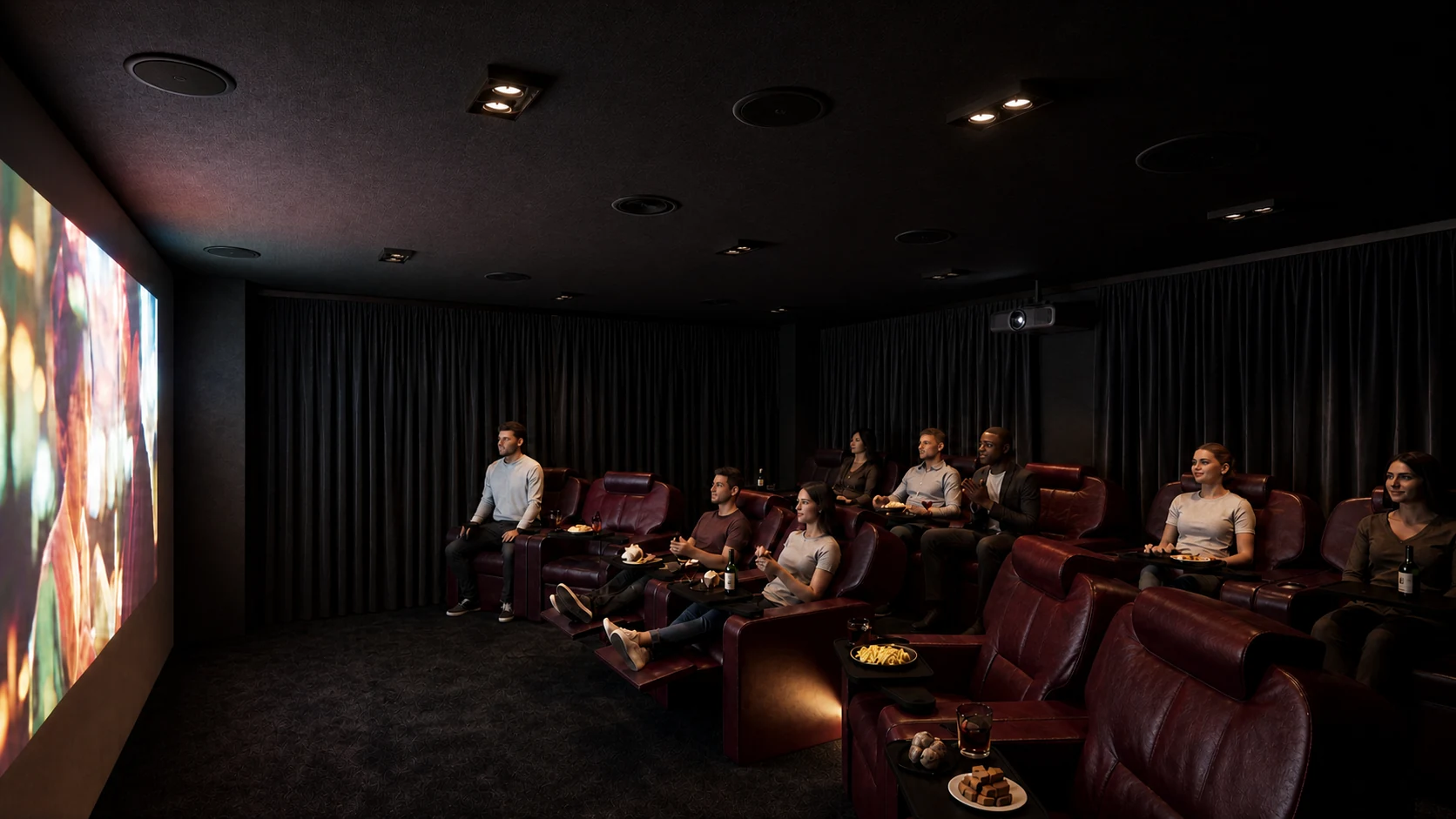 Private supper-cinema, mezzanine level