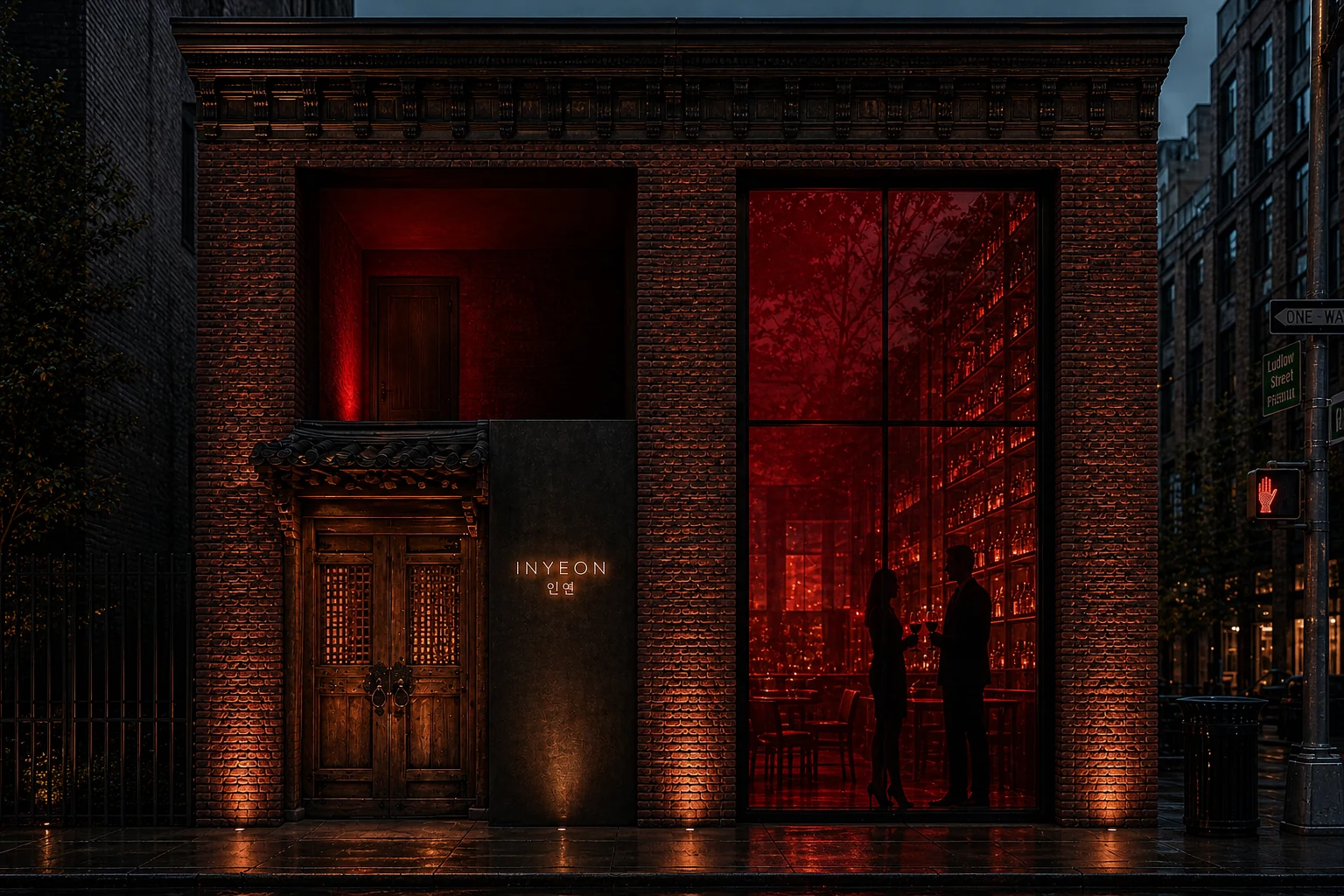 INYEON facade at night