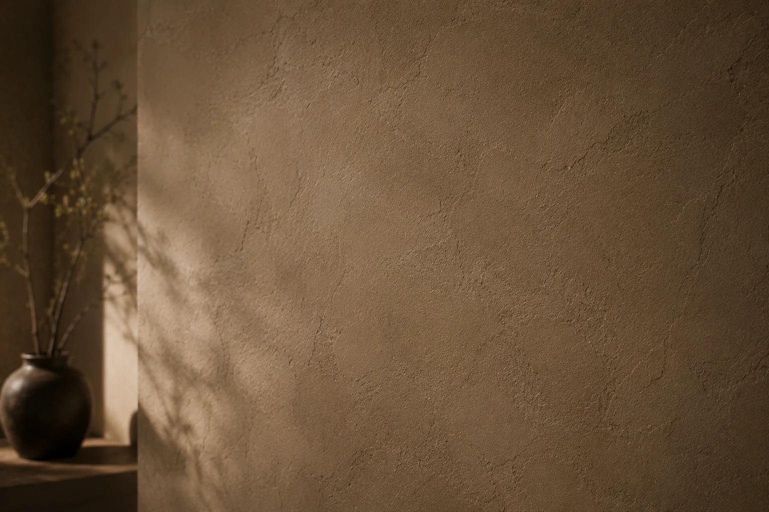 Soft natural plaster surface
