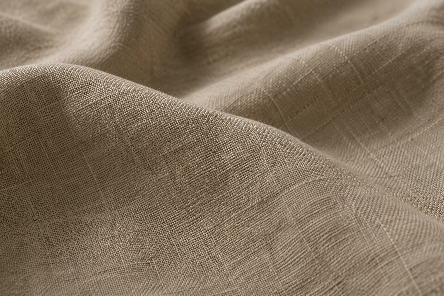 Natural linen fabric, close detail